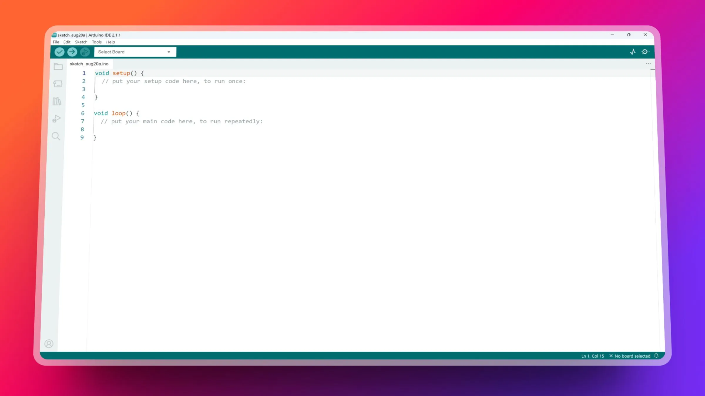 Captura de pantalla del entorno de desarrollo Arduino IDE, donde los creadores electrónicos dan vida a sus ideas a través de programación y diseño.